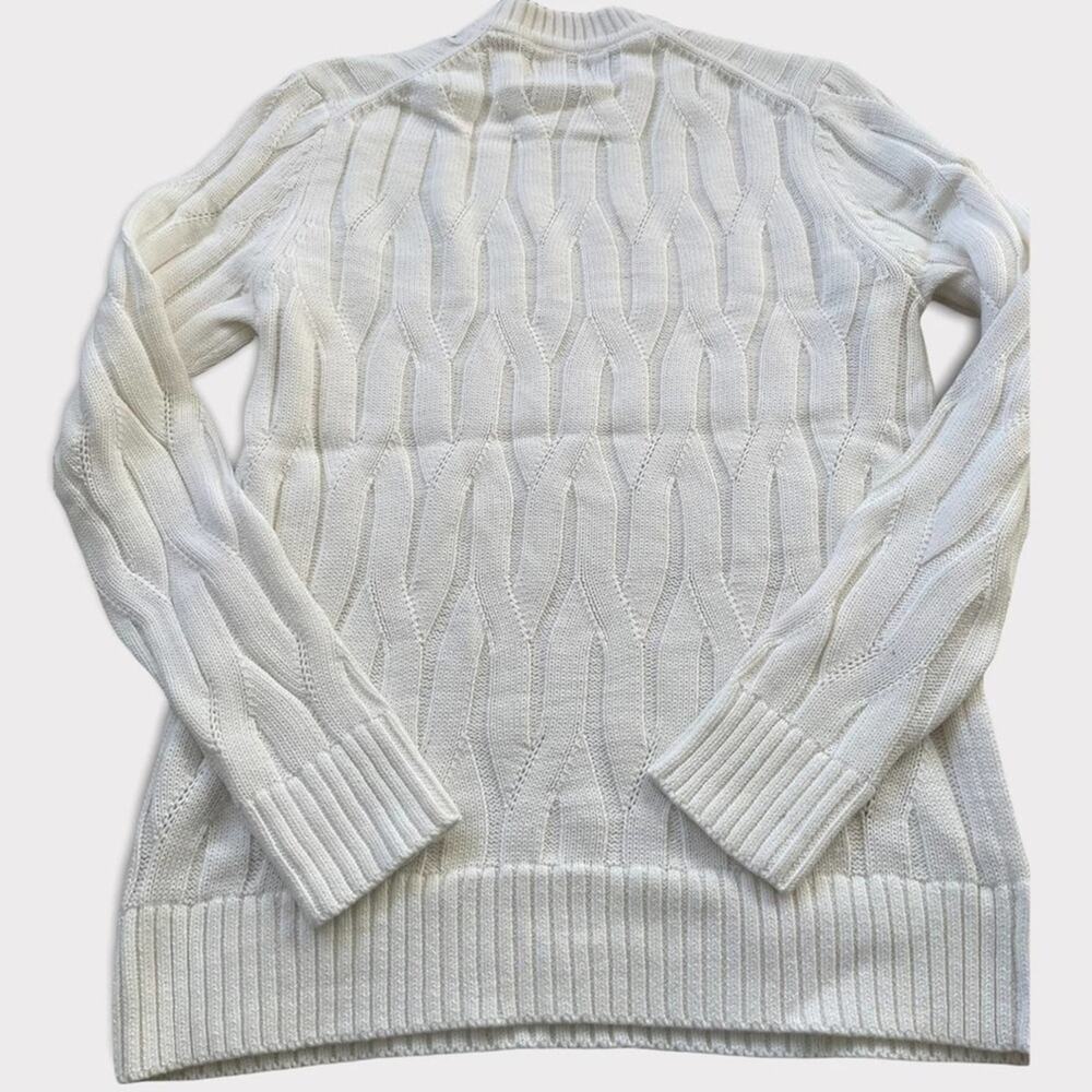 Only & Sons Mens Crewneck Cable Knit Sweater Cloud Dancer Size M NWT - Picture 7 of 9